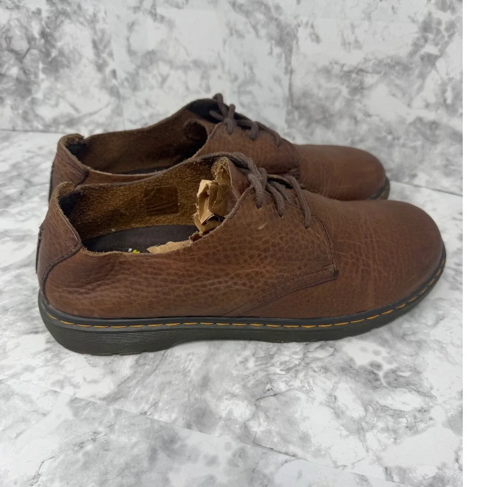Dr Martens Elsfield Brown Leather Oxford Shoes‎ Mens 12 SoftWair Insole 22631220